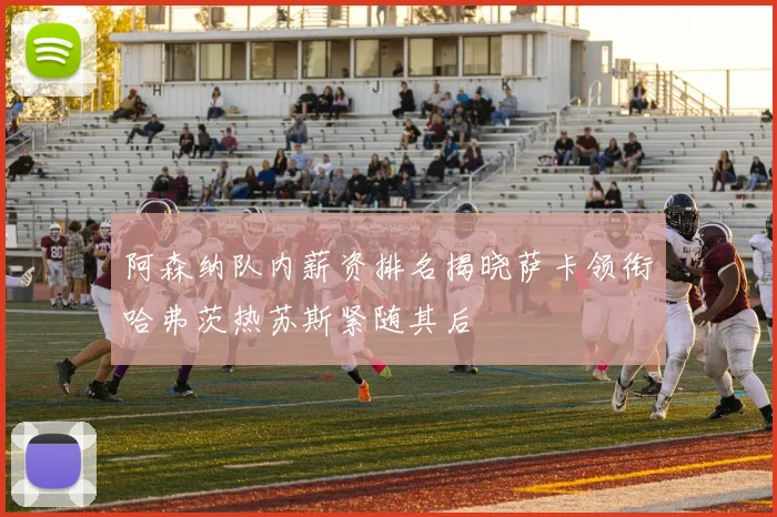阿森纳队内薪资排名揭晓萨卡领衔哈弗茨热苏斯紧随其后